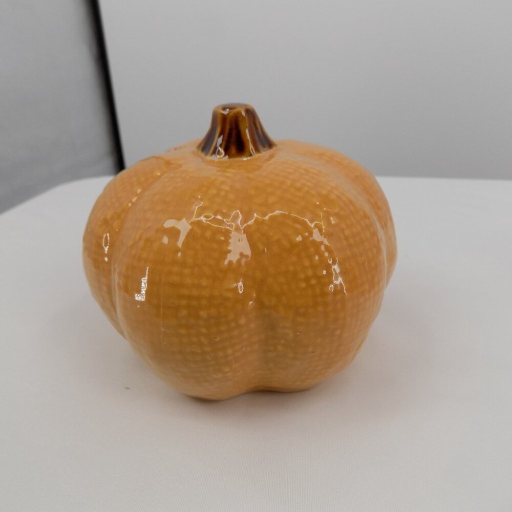Set of 3 Ashland Ceramic Pumpkins Fall Heirloom Harvest Tabletop Decor New - Picture 9 of 9